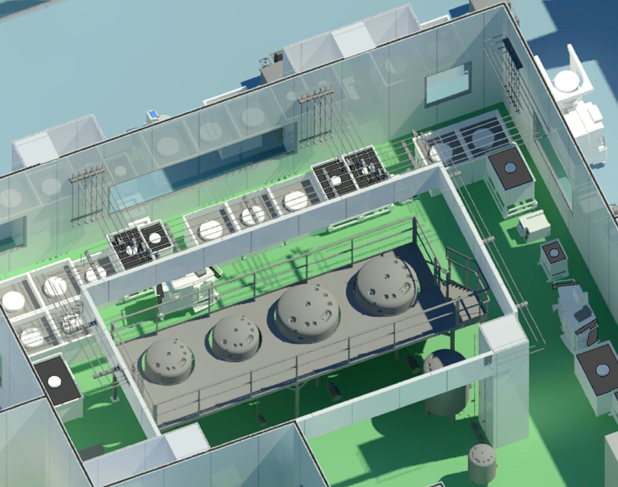 Modular facility design for large-scale biotech plant